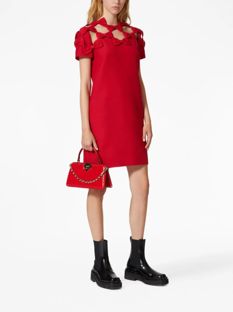 Valentino Garavani  Crepe Couture embroidered minidress