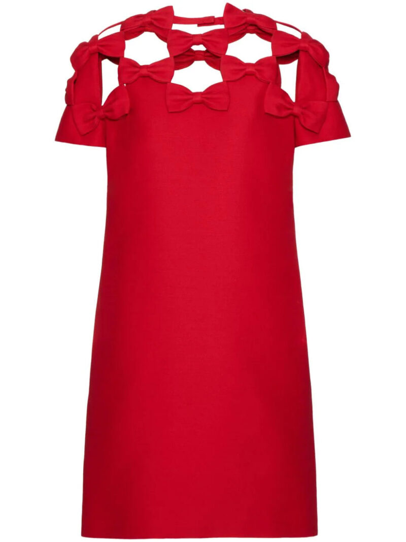 Valentino Garavani  Crepe Couture embroidered minidress