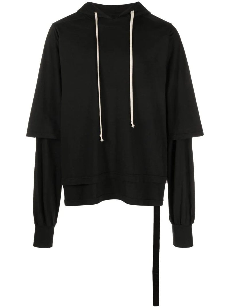Rick Owens DRKSHDW  Hustler double-layer cotton hoodie