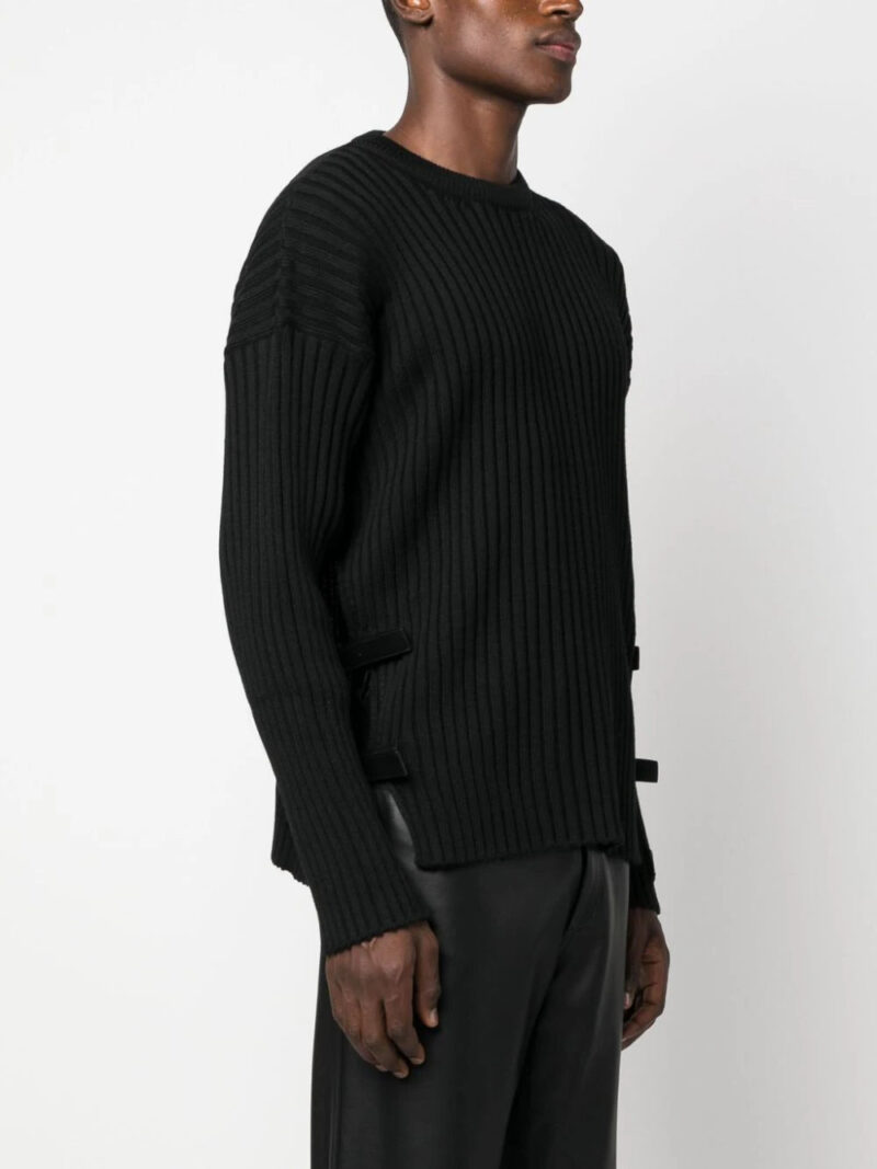 Versace  side-slit ribbed jumper