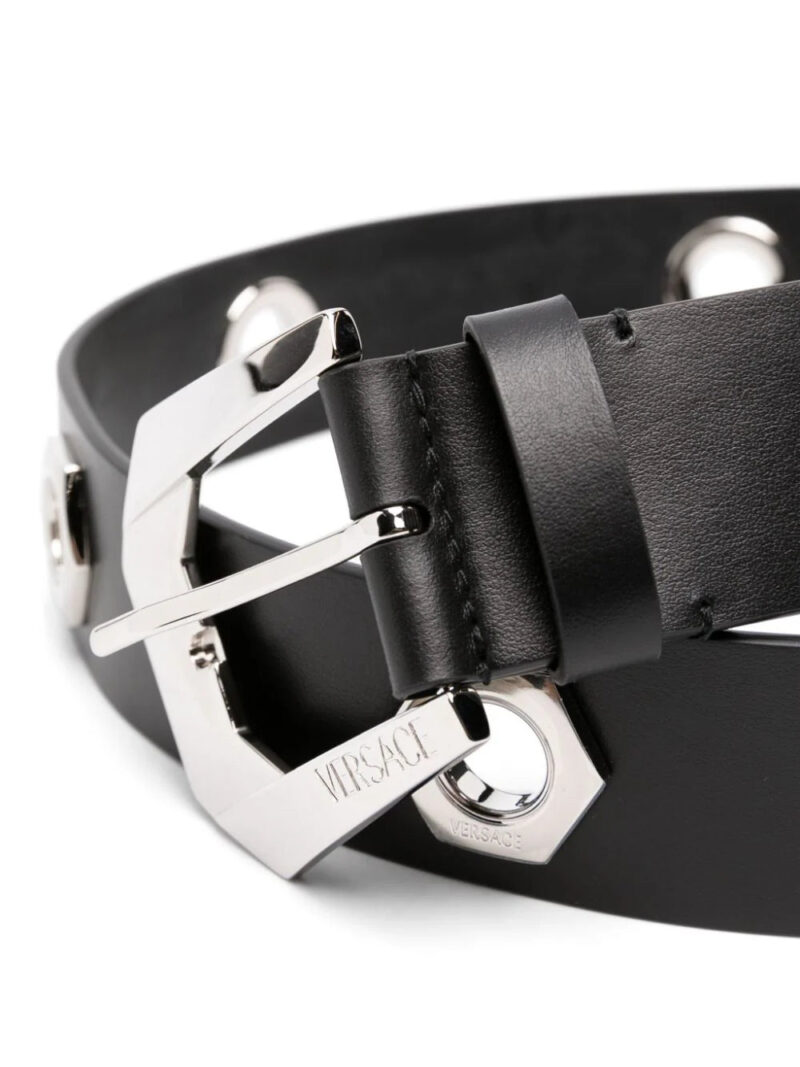 Versace Nuts & Bolts Heritage leather belt