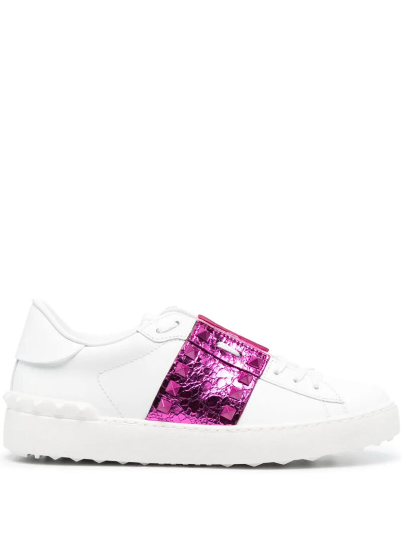 Valentino Garavani  Rockstud metallic-detail sneakers