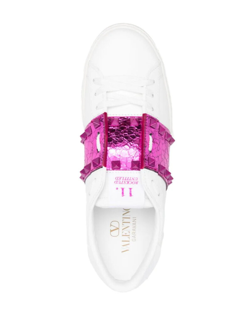 Valentino Garavani  Rockstud metallic-detail sneakers