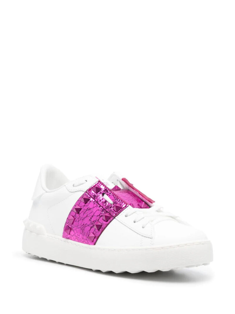 Valentino Garavani  Rockstud metallic-detail sneakers