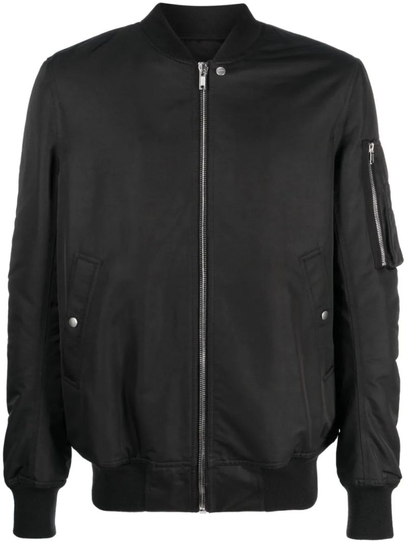 Rick Owens  baseball-collar wool bomber jacket