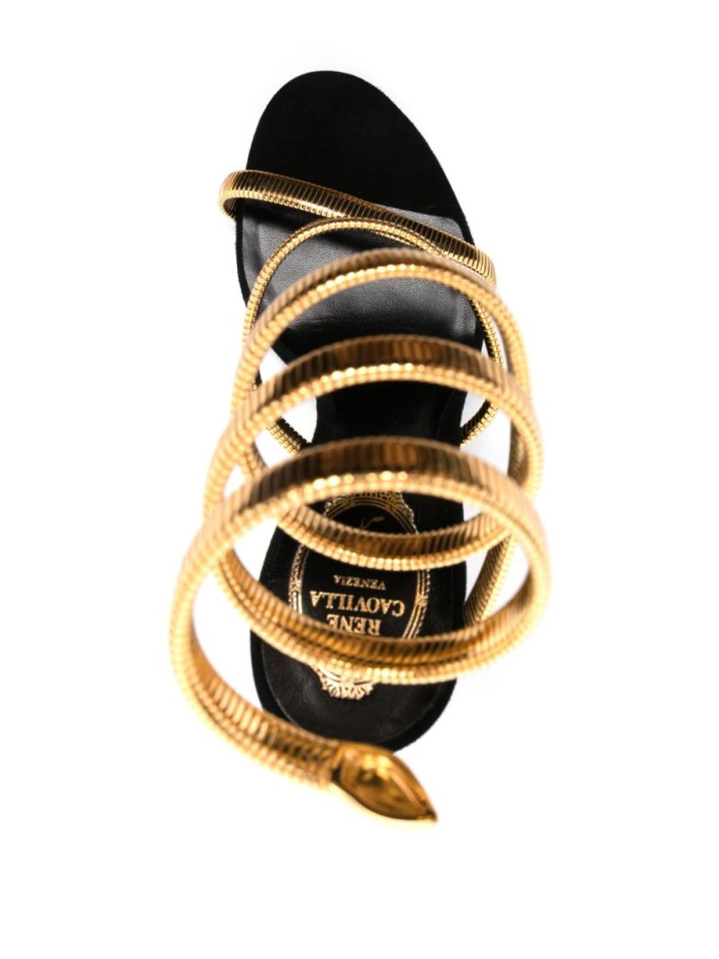 René Caovilla  Juniper 110mm coiled-strap suede sandals