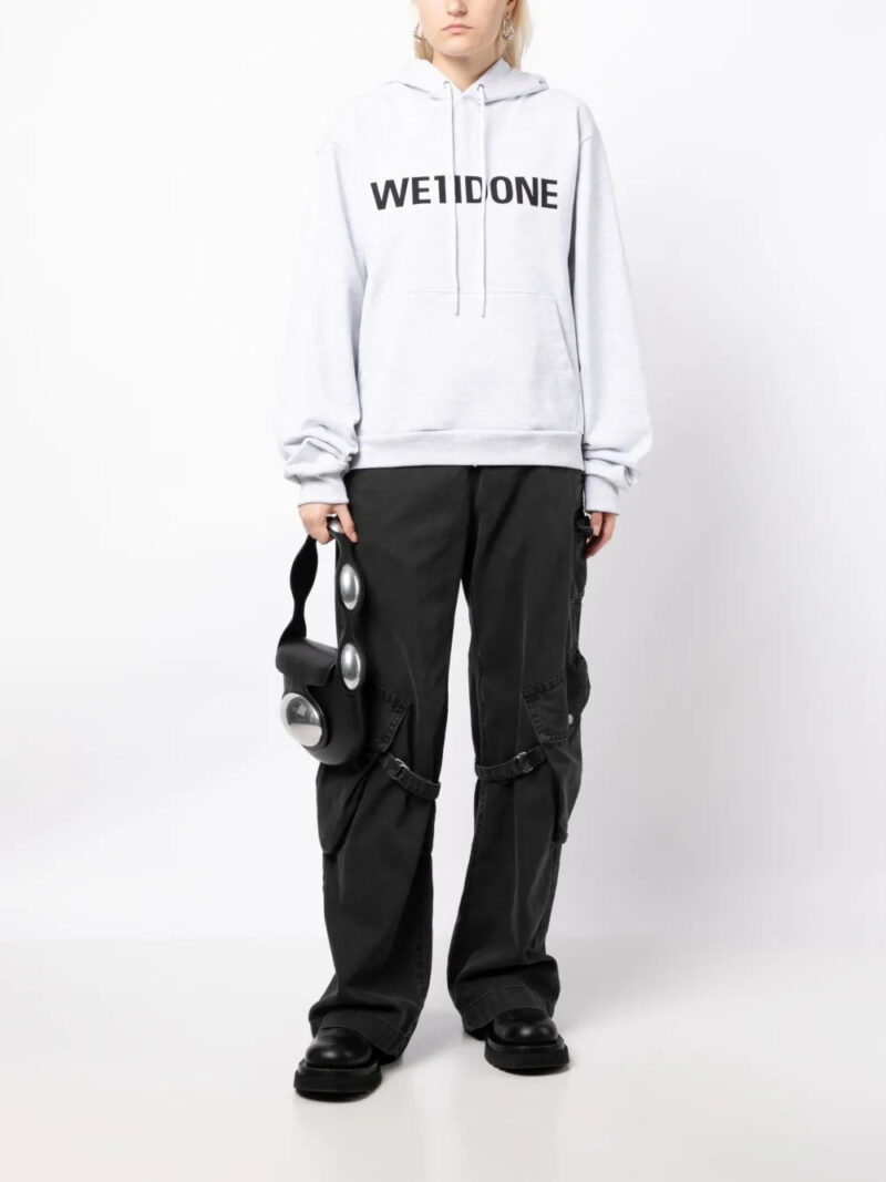 We11done  logo-print drawstring hoodie