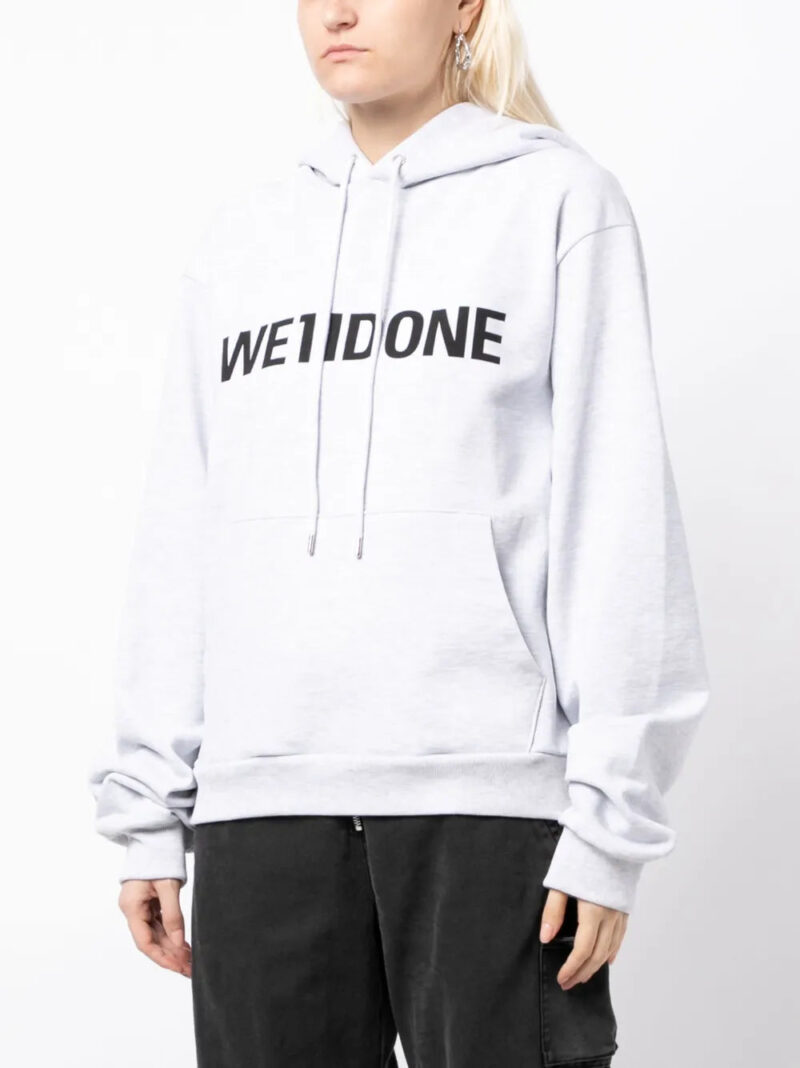 We11done  logo-print drawstring hoodie