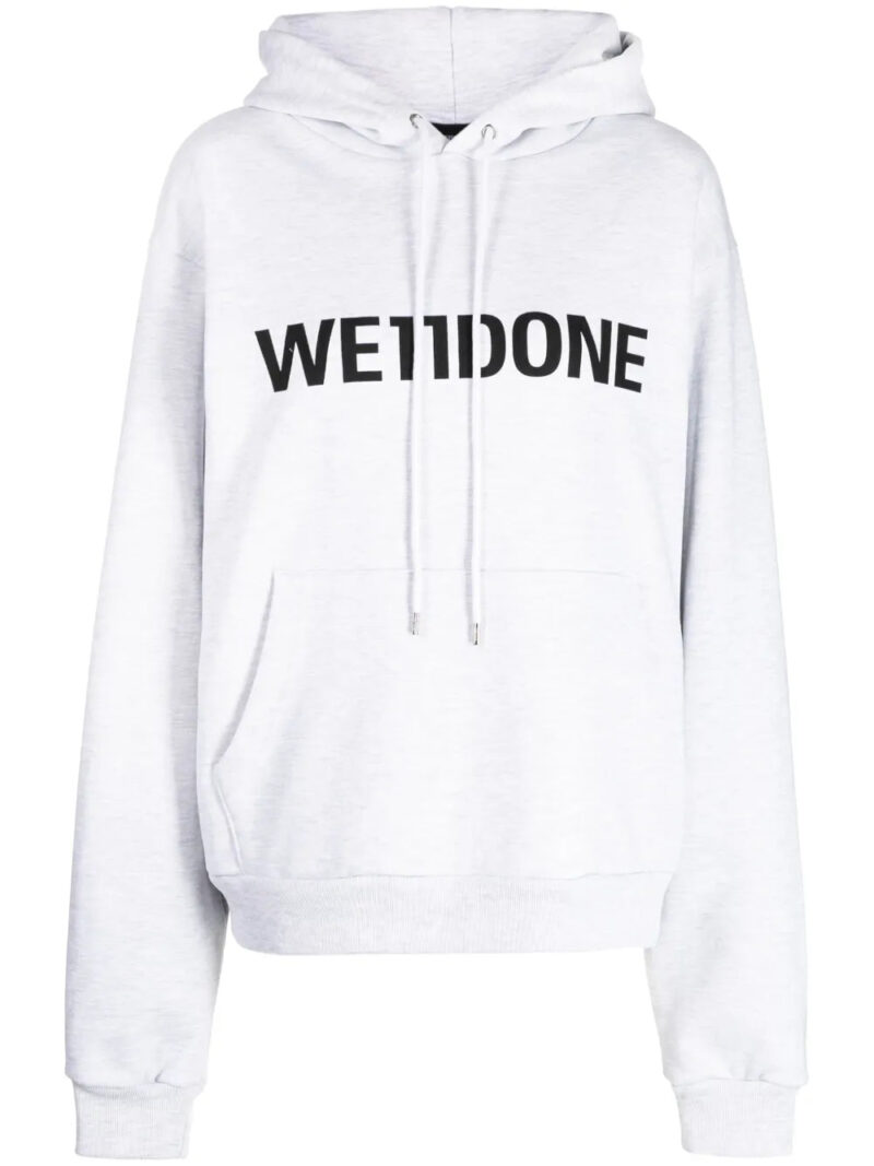 We11done  logo-print drawstring hoodie