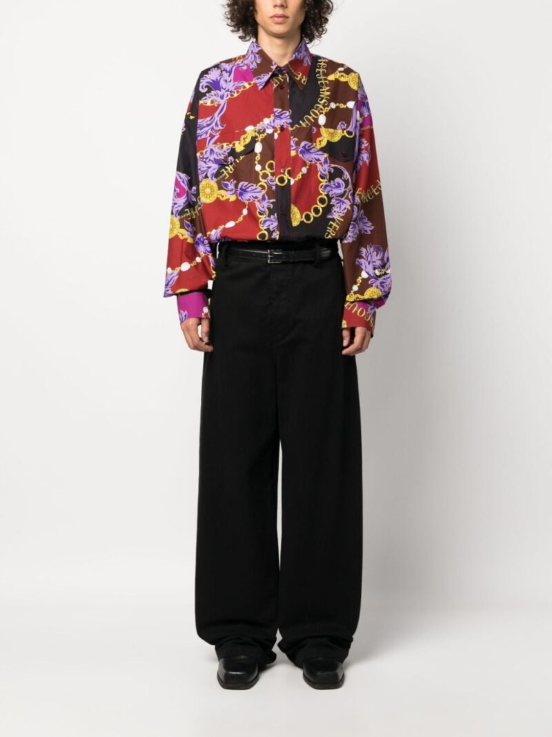 Versace Jeans Couture Chain Couture-print cotton shirt