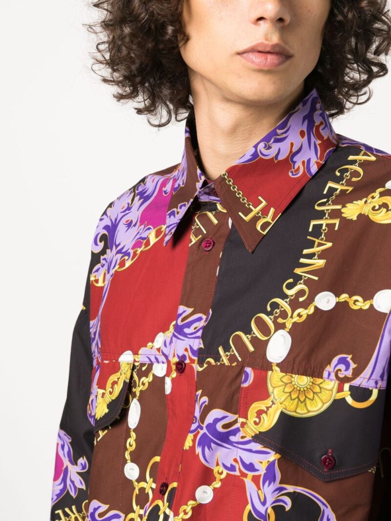 Versace Jeans Couture Chain Couture-print cotton shirt
