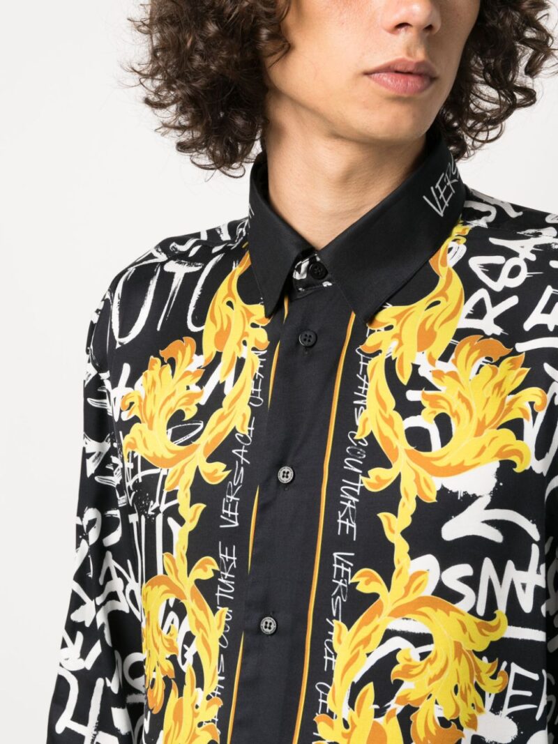 Versace Jeans Couture logo-print long-sleeve shirt