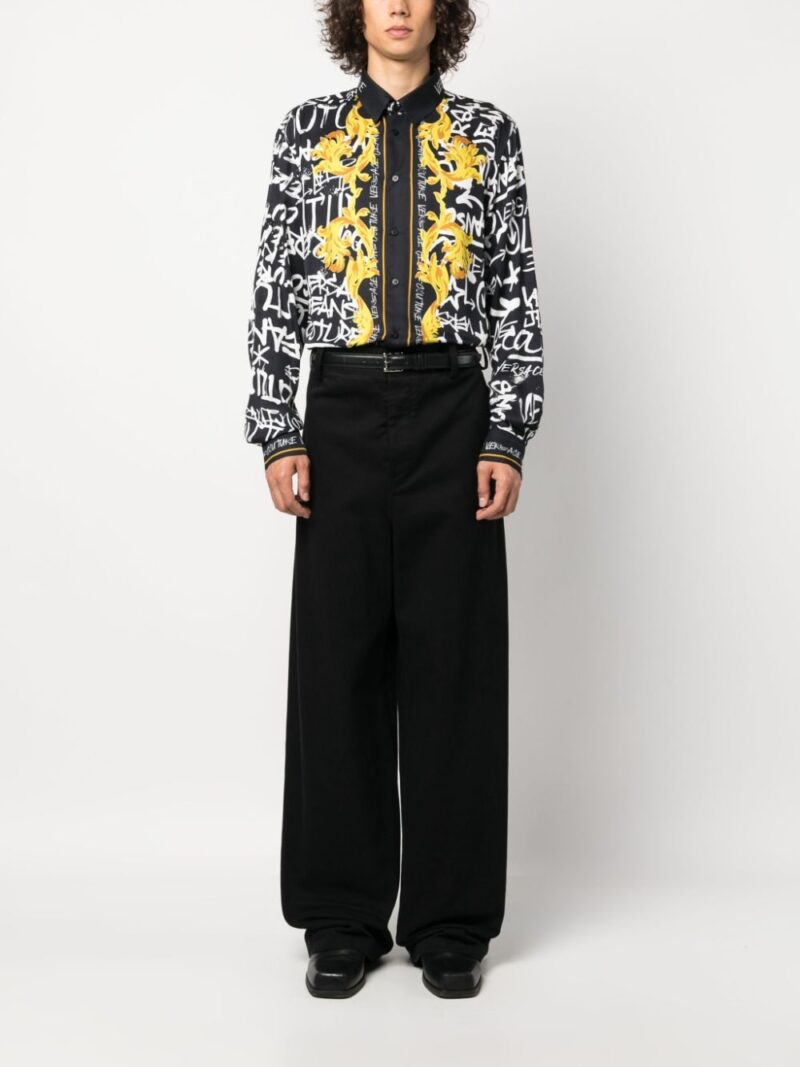 Versace Jeans Couture logo-print long-sleeve shirt