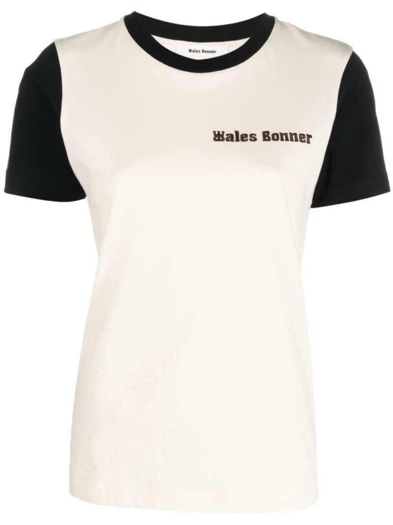 Wales Bonner  logo-embroidered T-shirt