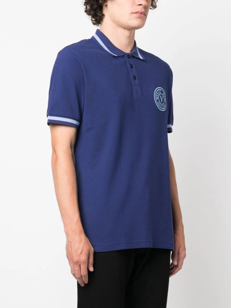 Versace Jeans Couture logo-embroidered cotton polo shirt