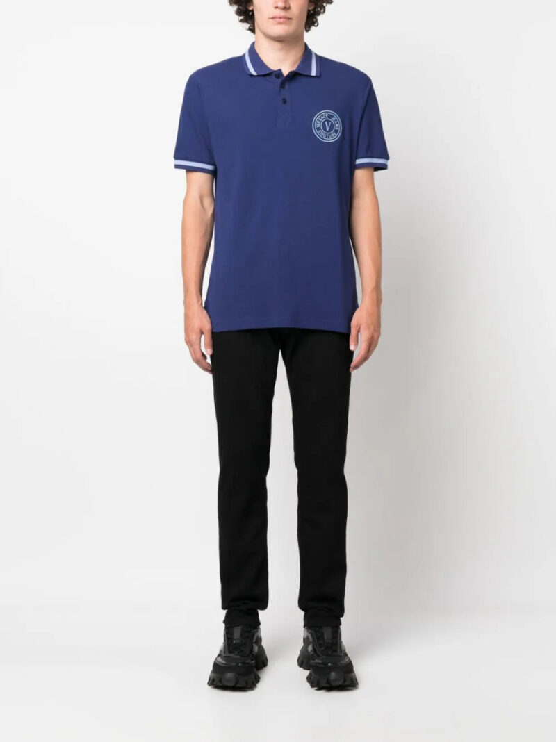 Versace Jeans Couture logo-embroidered cotton polo shirt
