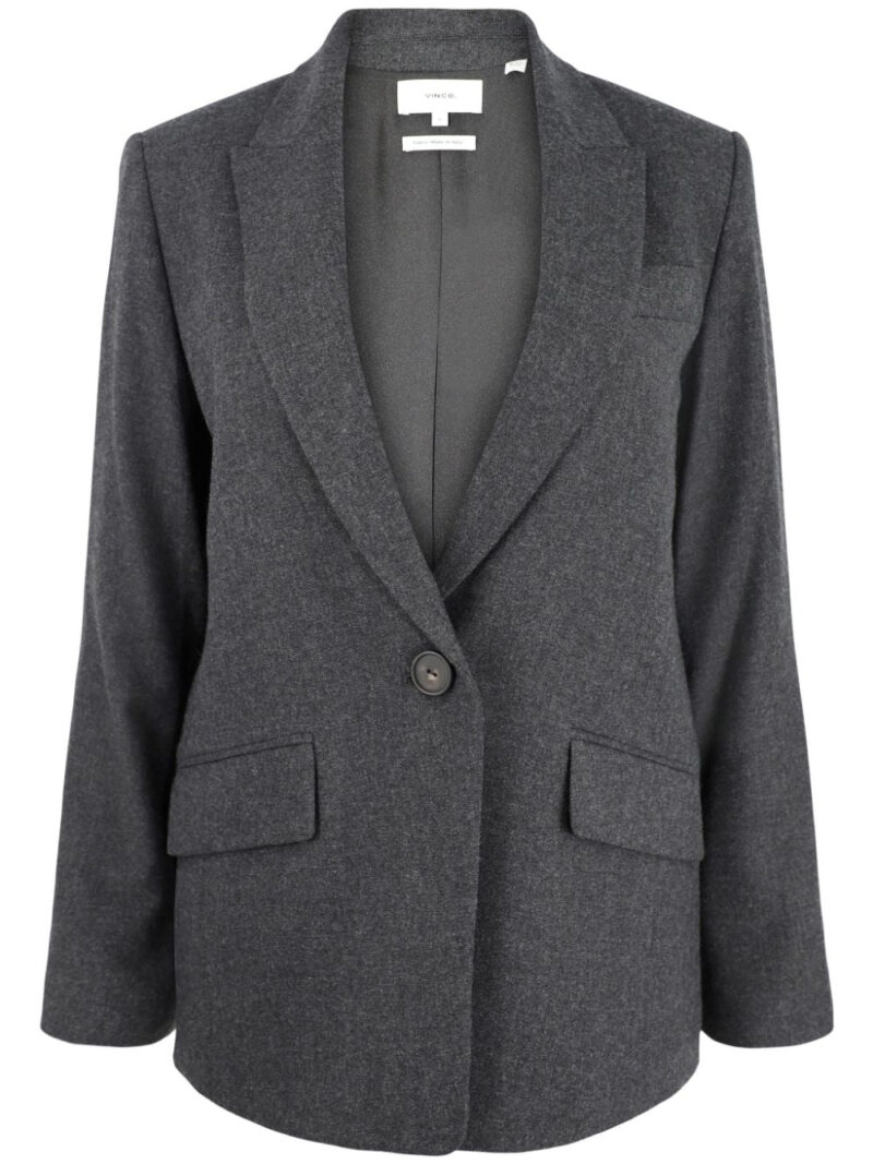 Vince  mélange-effect single-breasted blazer