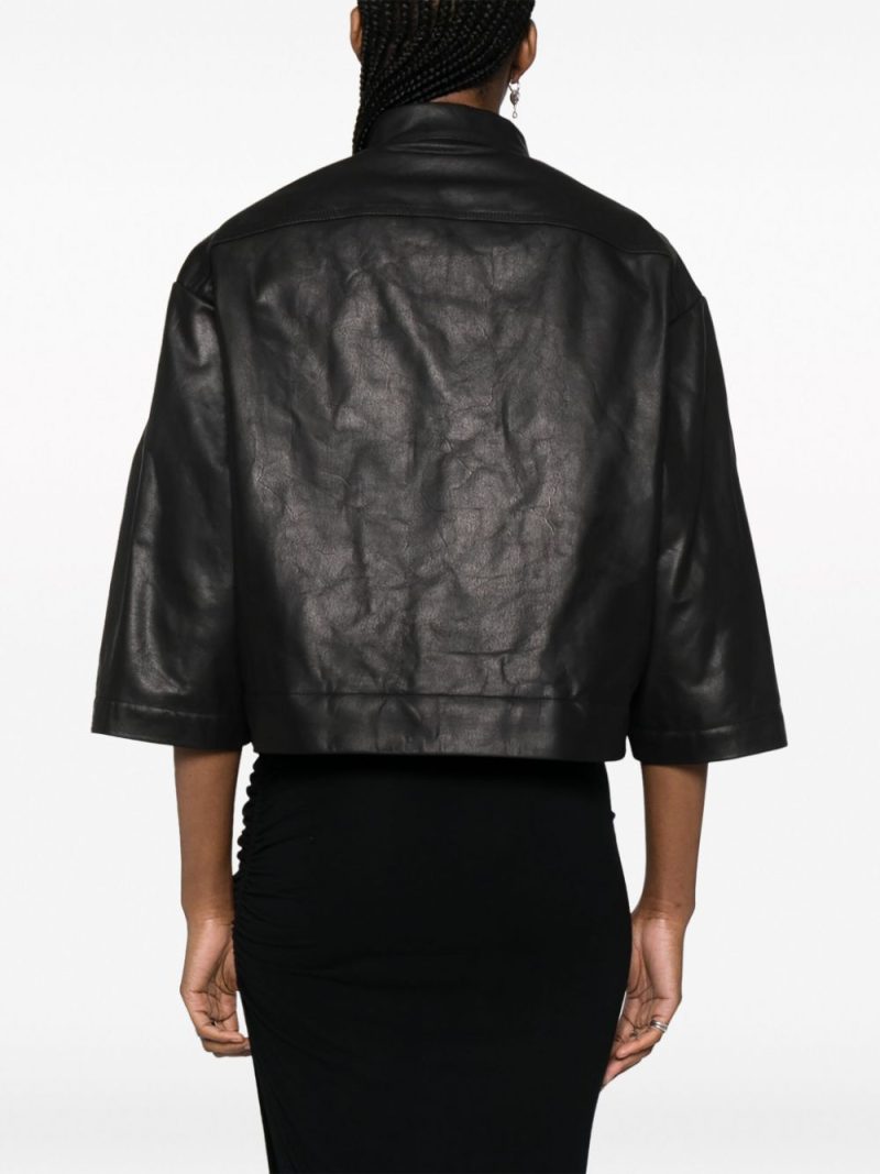 Rick Owens  cropped leather jacket