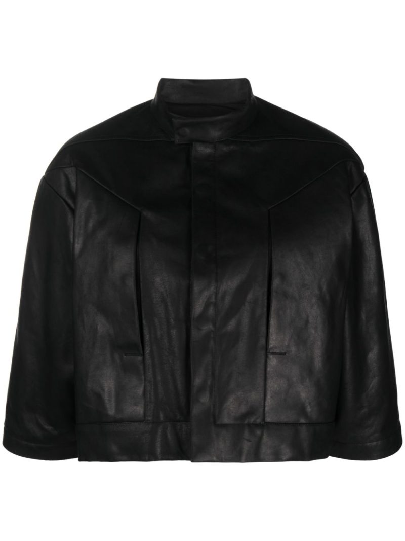 Rick Owens  cropped leather jacket