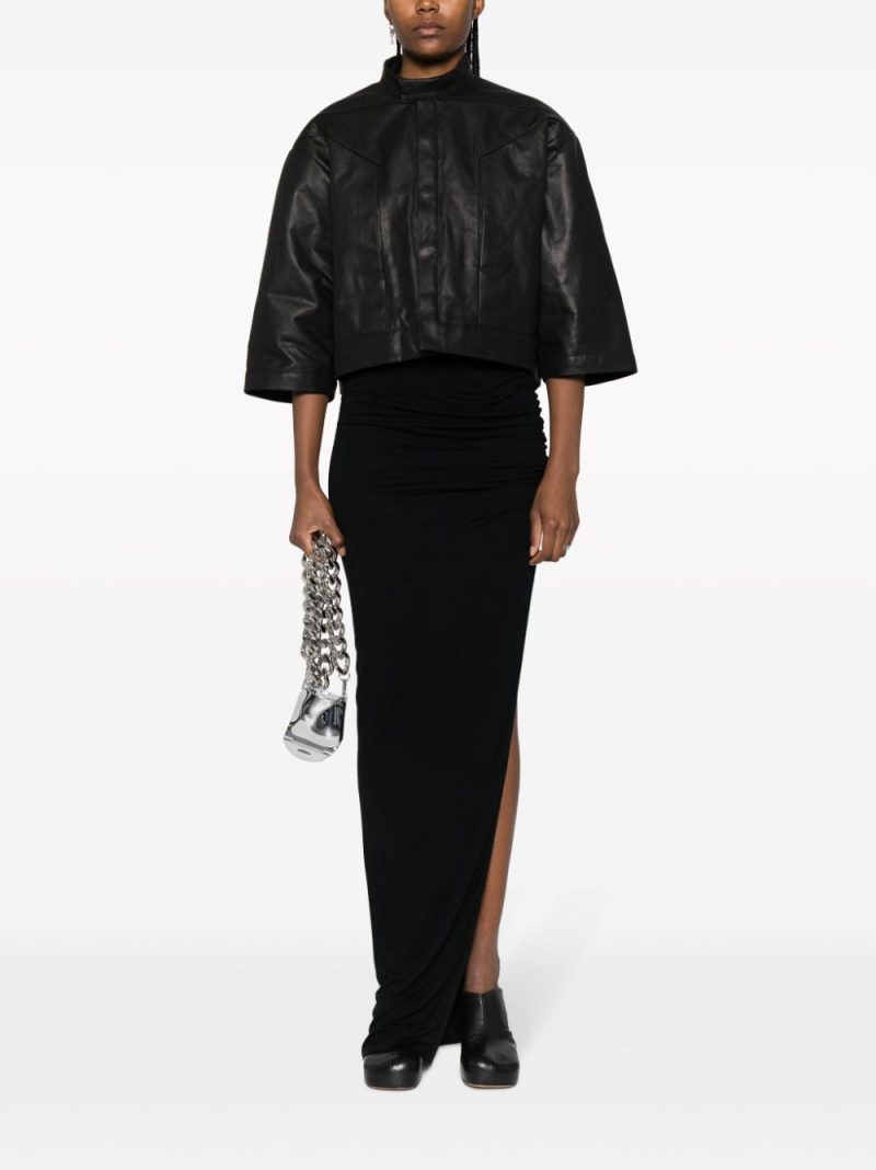 Rick Owens  cropped leather jacket