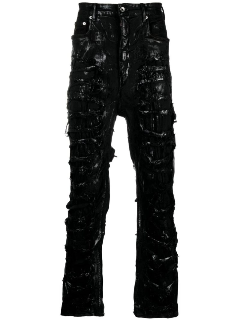 Rick Owens DRKSHDW  Geth distressed straight-leg jeans