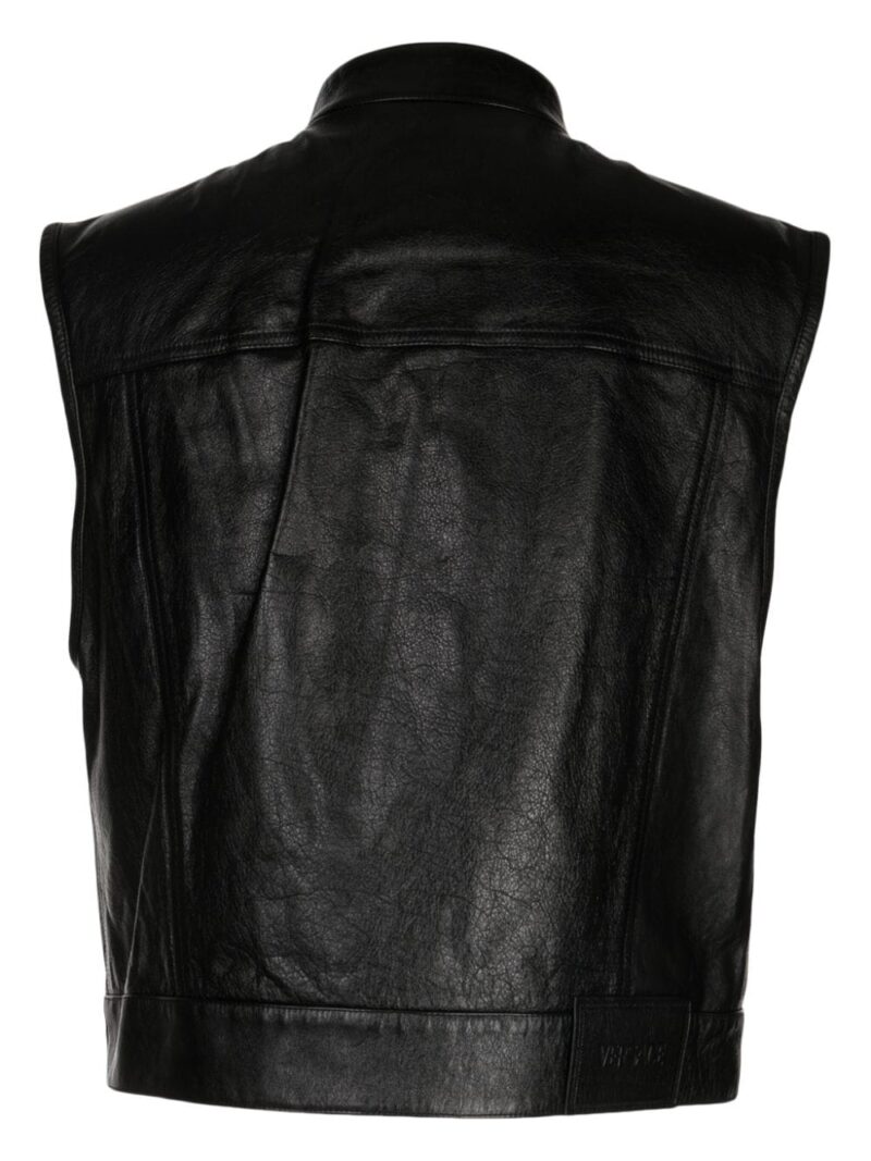 Versace sleeveless leather jacket