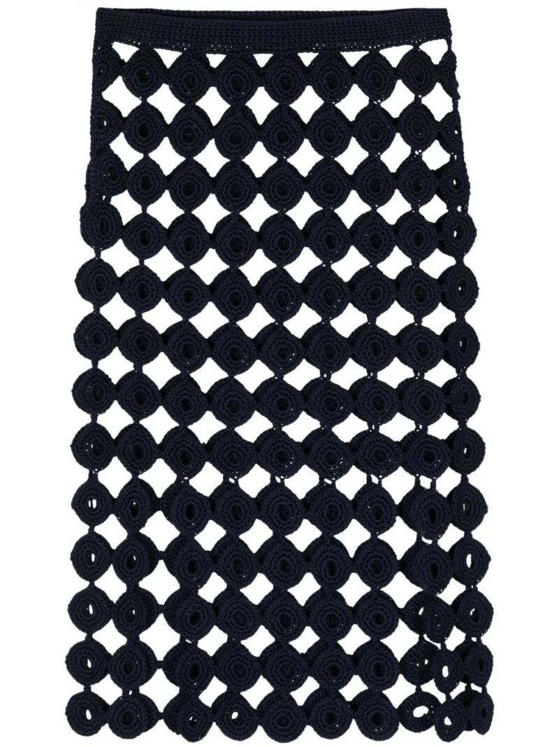 Wales Bonner  Stanza crochet-knit midi skirt