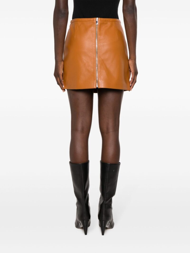 Versace  Medusa-embellished leather miniskirt