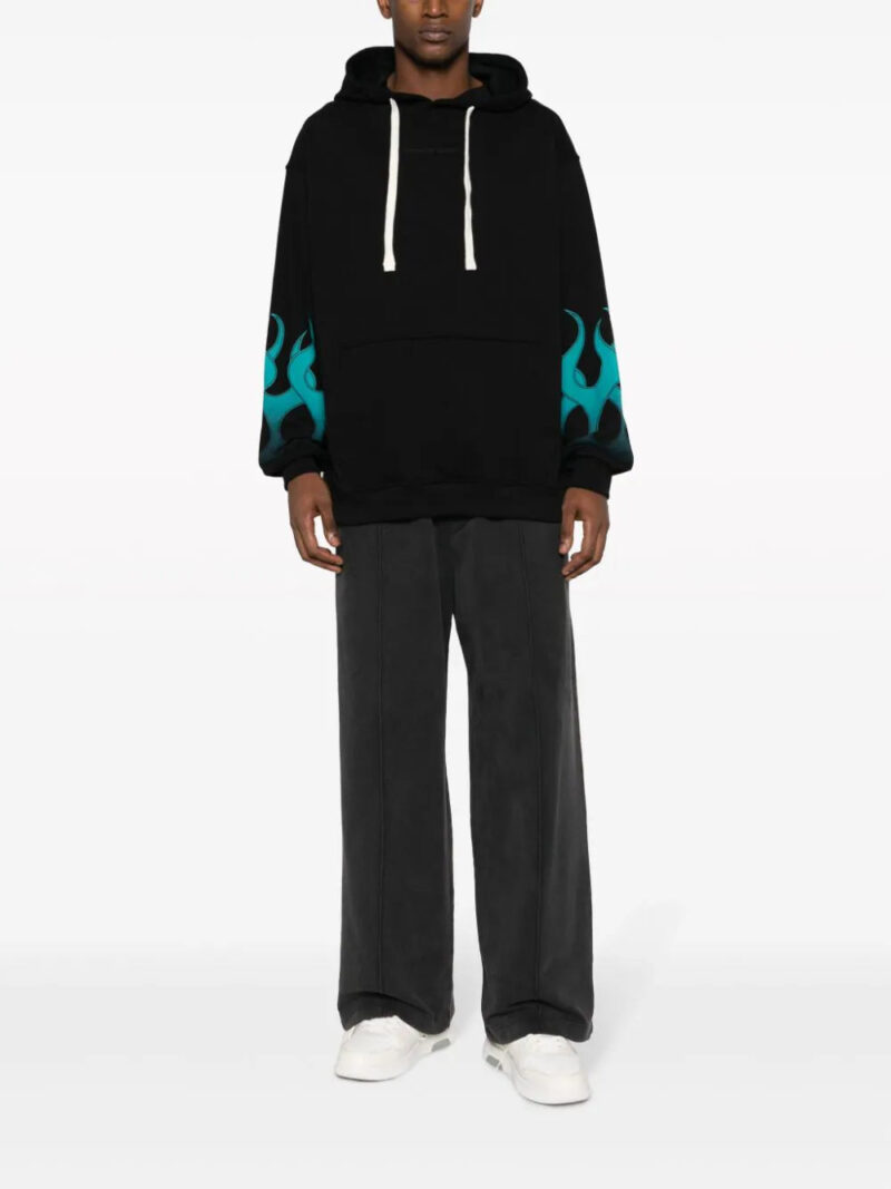 Vision Of Super  flame-print cotton hoodie