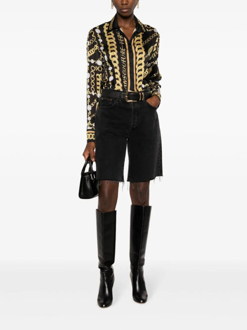 Versace Jeans Couture  colour-block chain-link print shirt