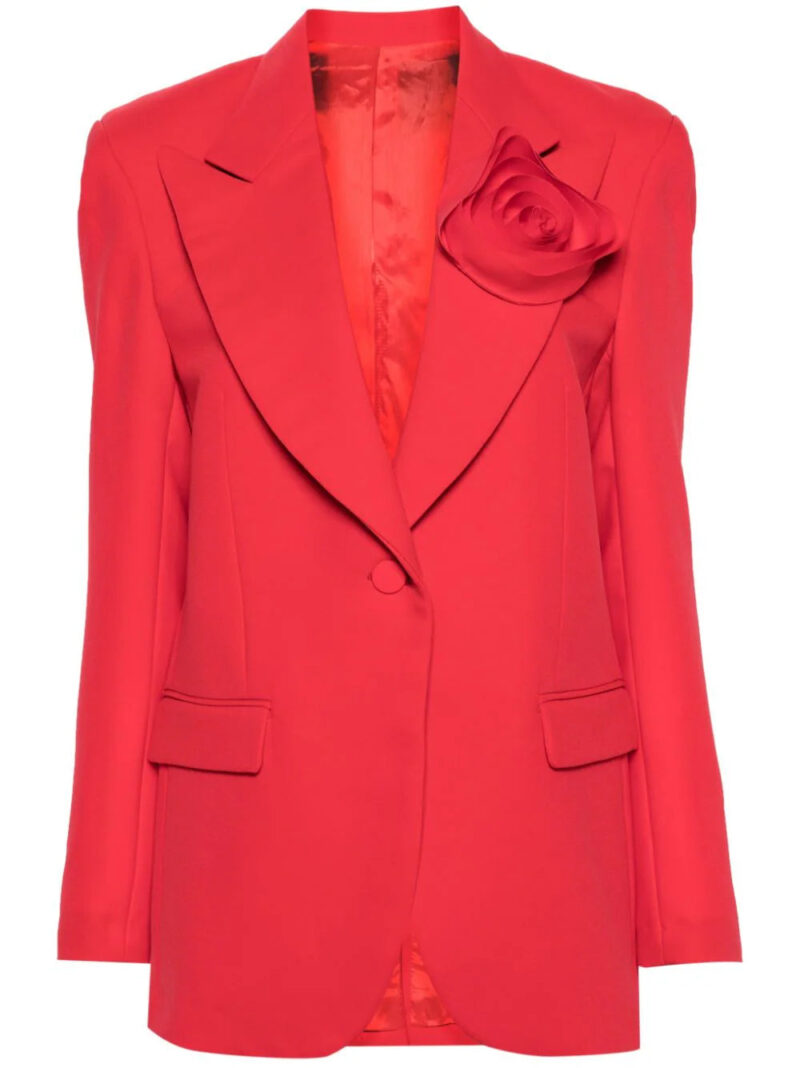 Viktor & Rolf  floral-appliqué crepe blazer