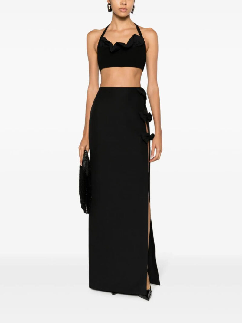 Valentino Garavani  bow-detail crepe maxi skirt
