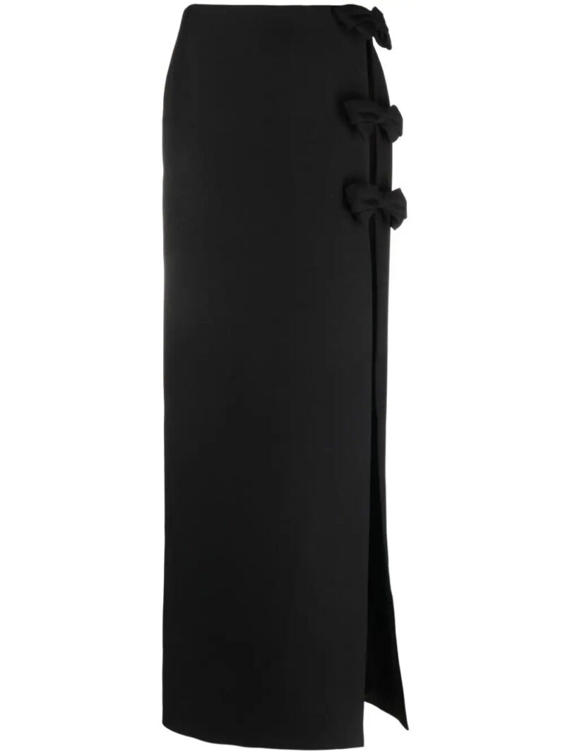 Valentino Garavani  bow-detail crepe maxi skirt