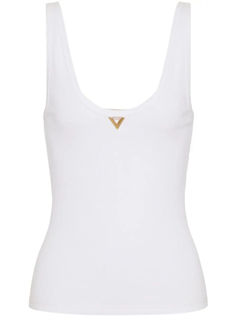 Valentino Garavani  VGold ribbed tank top