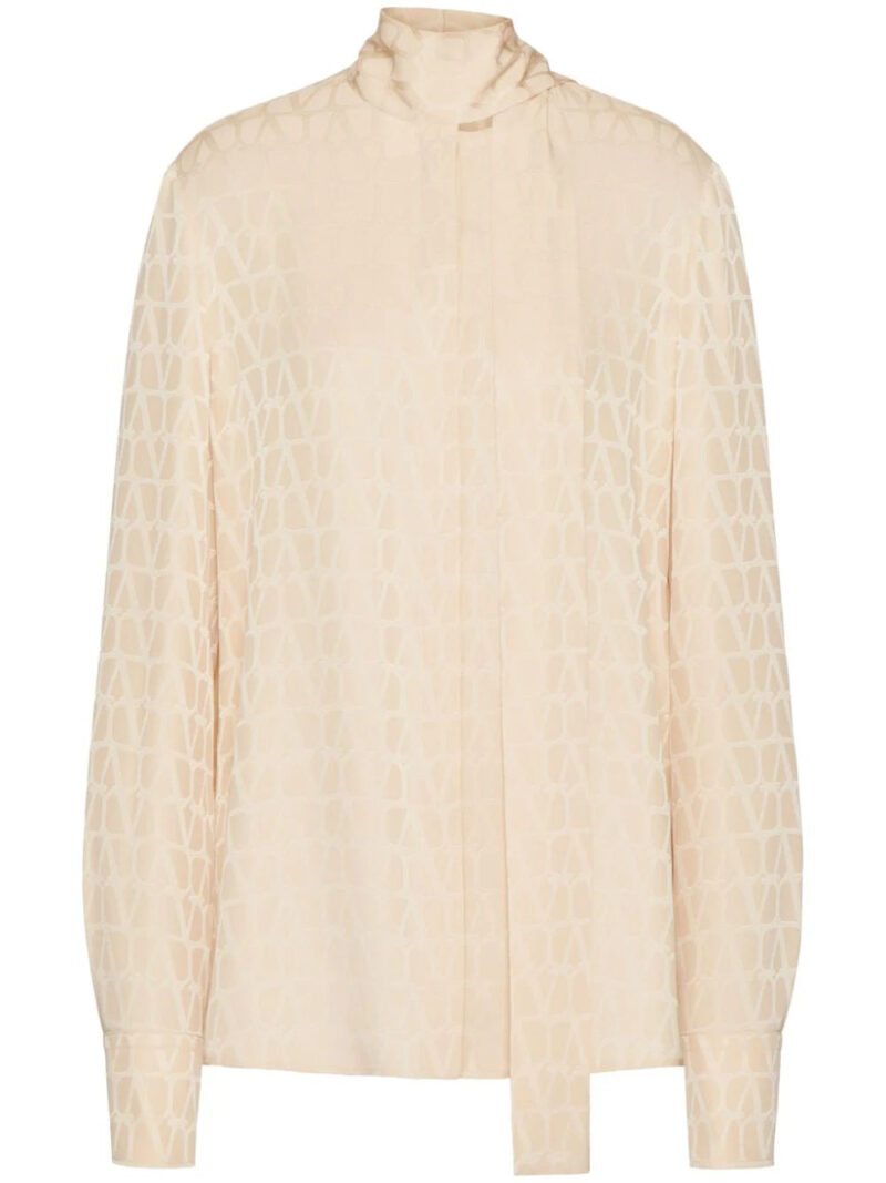 Valentino Garavani Toile Iconographe silk jacquard blouse