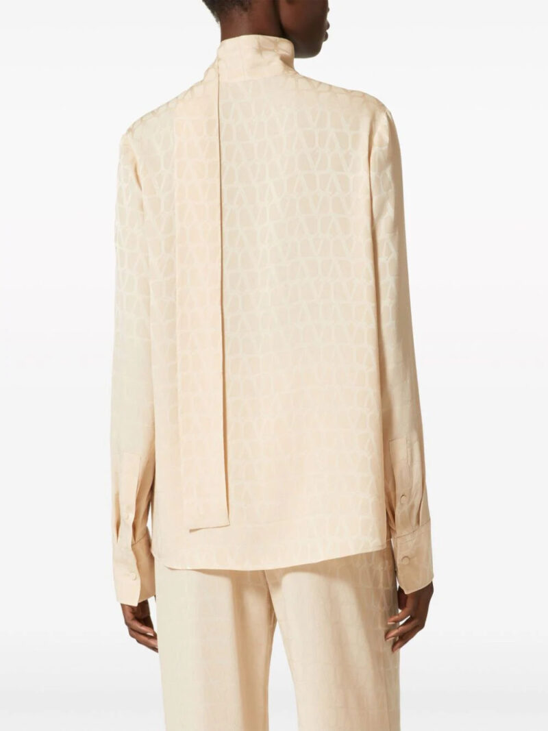 Valentino Garavani Toile Iconographe silk jacquard blouse