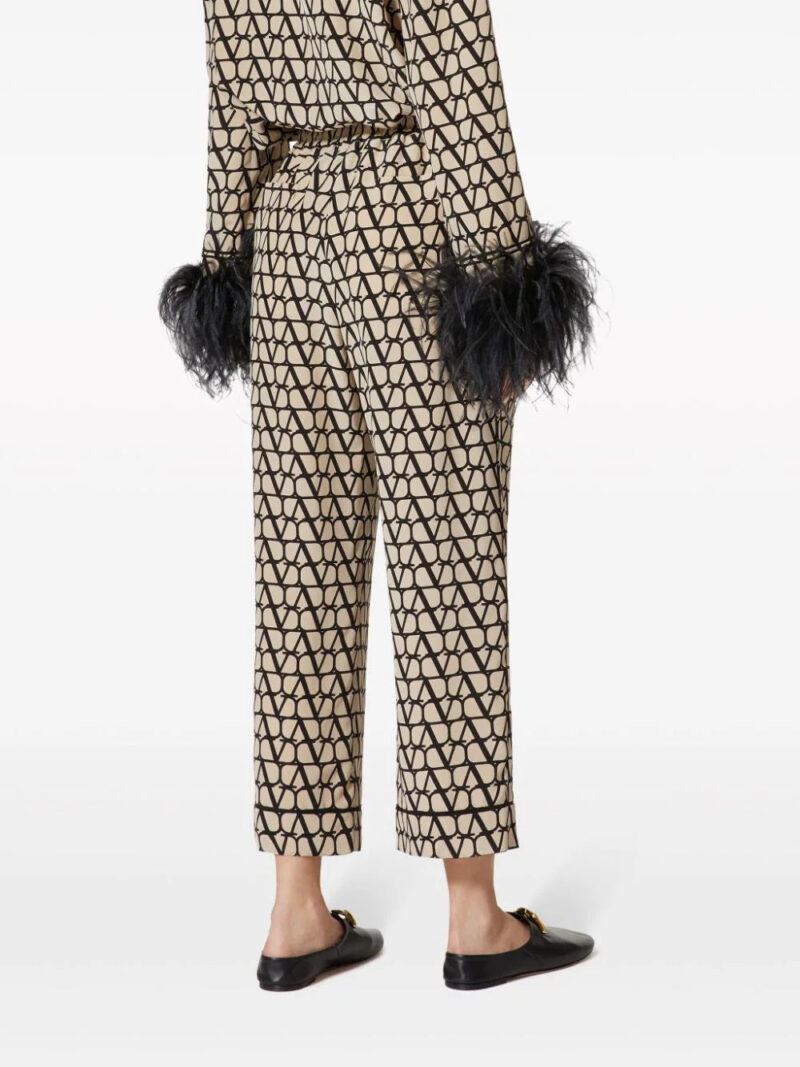 Valentino Garavani  Toile Iconographe crepe-de-chine trousers