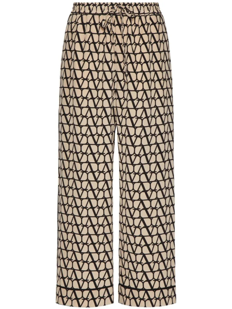 Valentino Garavani  Toile Iconographe crepe-de-chine trousers