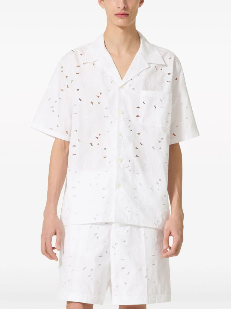Valentino Garavani  broderie-anglaise bowling shirt