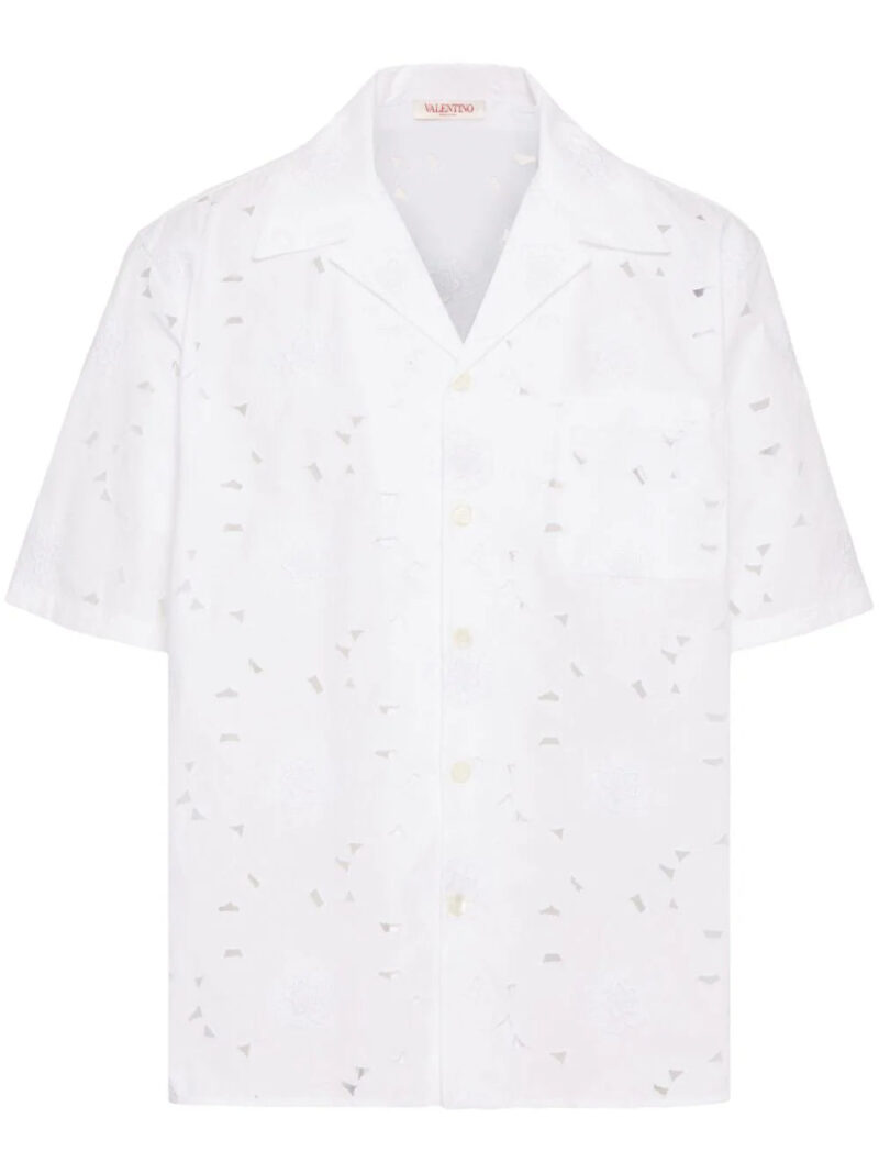 Valentino Garavani  broderie-anglaise bowling shirt