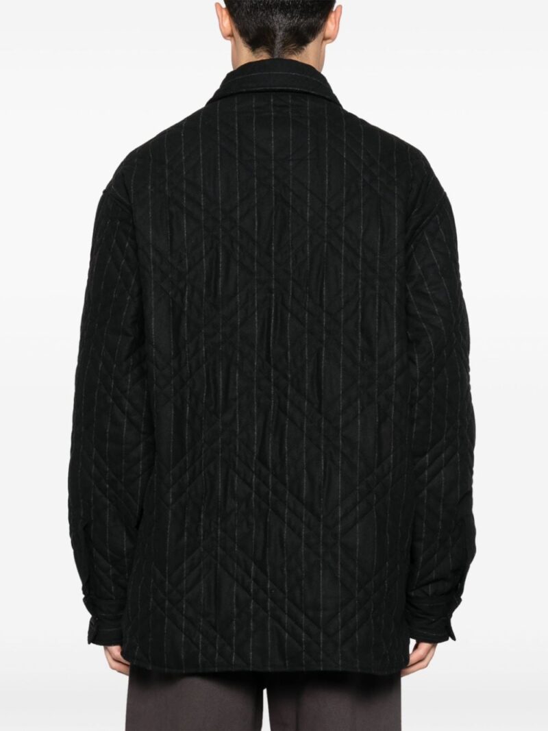 Versace Jeans Couture pinstripe quilted jacket