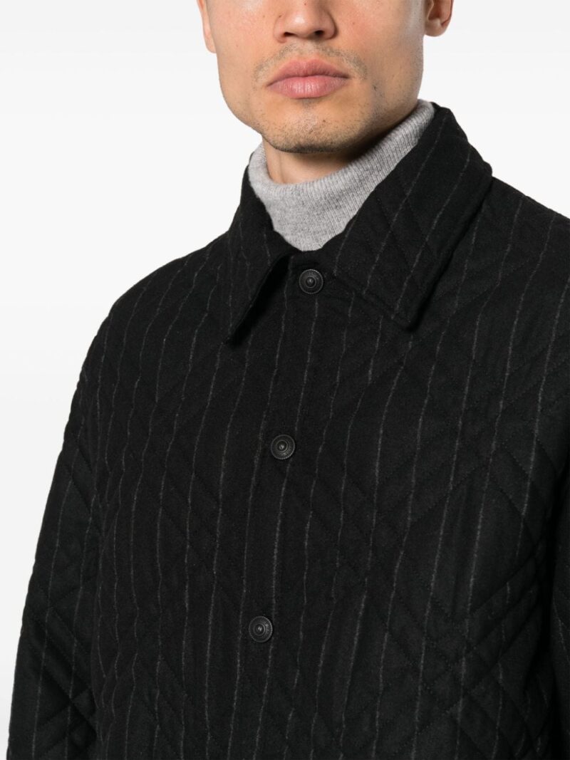 Versace Jeans Couture pinstripe quilted jacket
