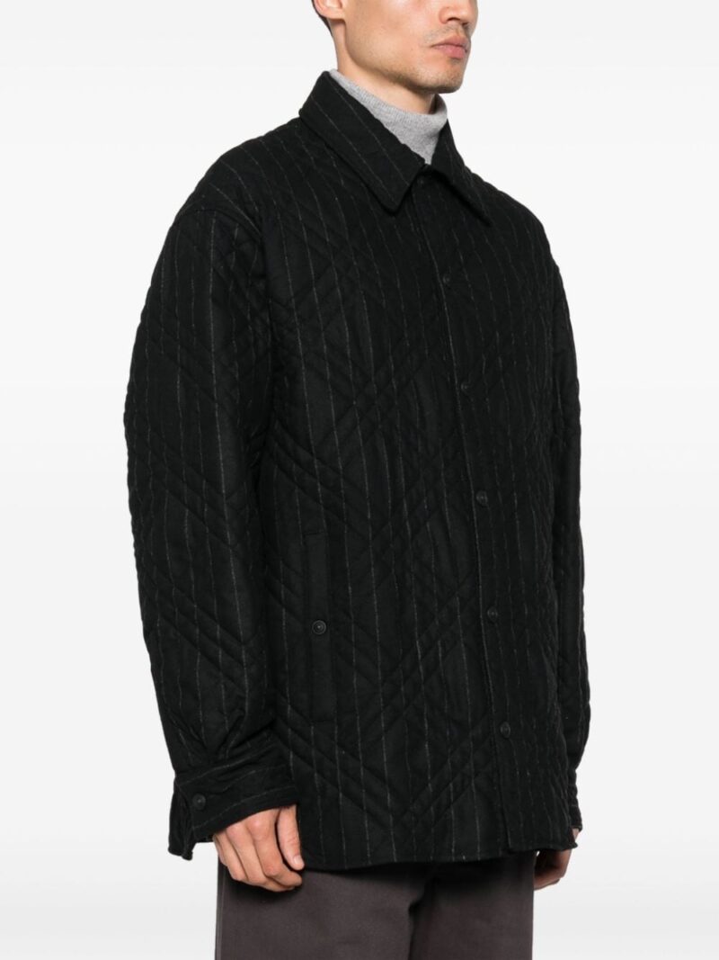 Versace Jeans Couture pinstripe quilted jacket