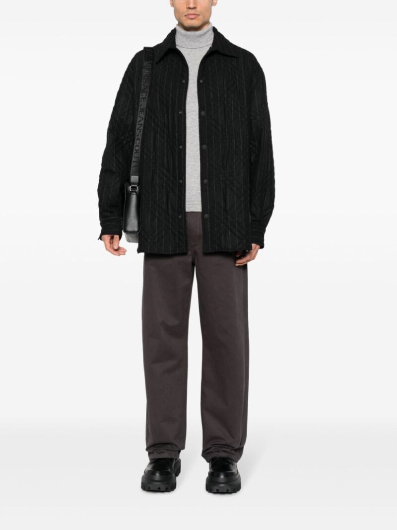Versace Jeans Couture pinstripe quilted jacket