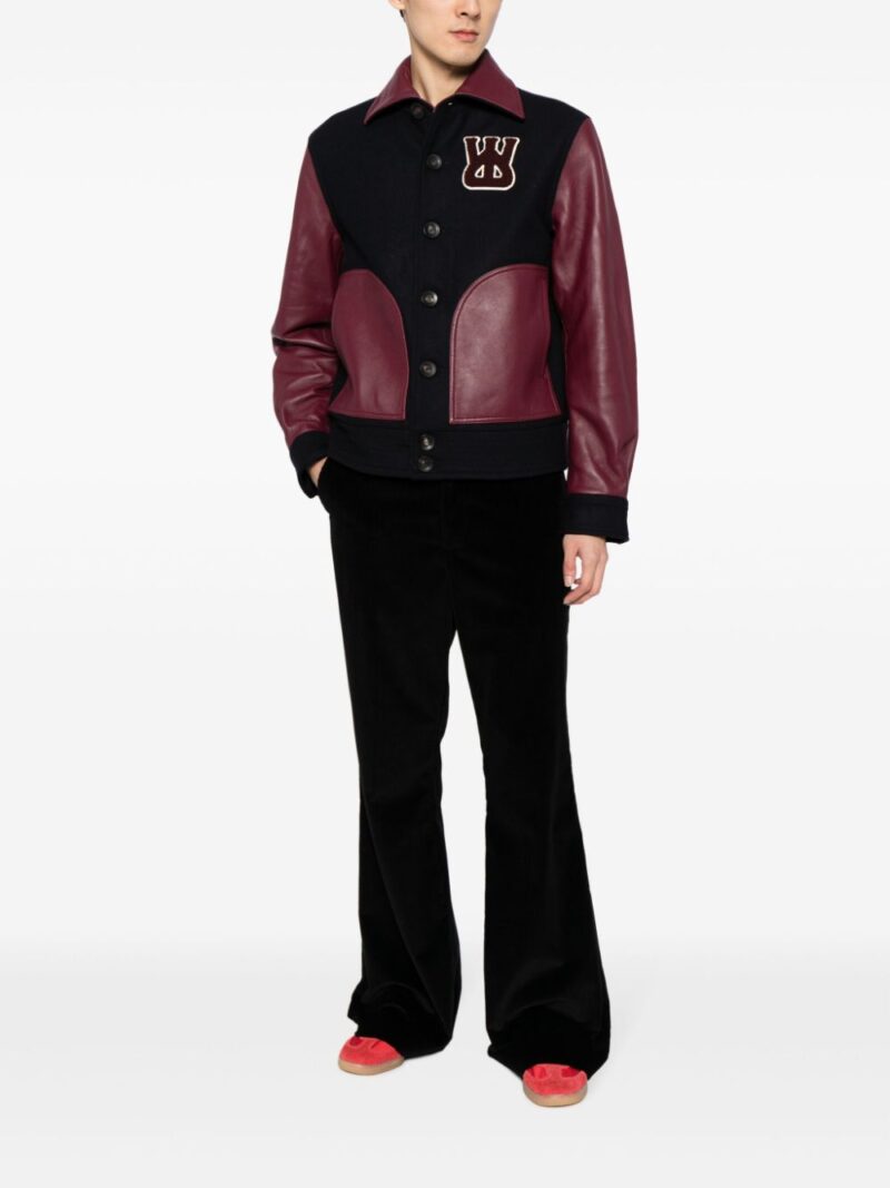 Wales Bonner logo-appliqué varsity jacket