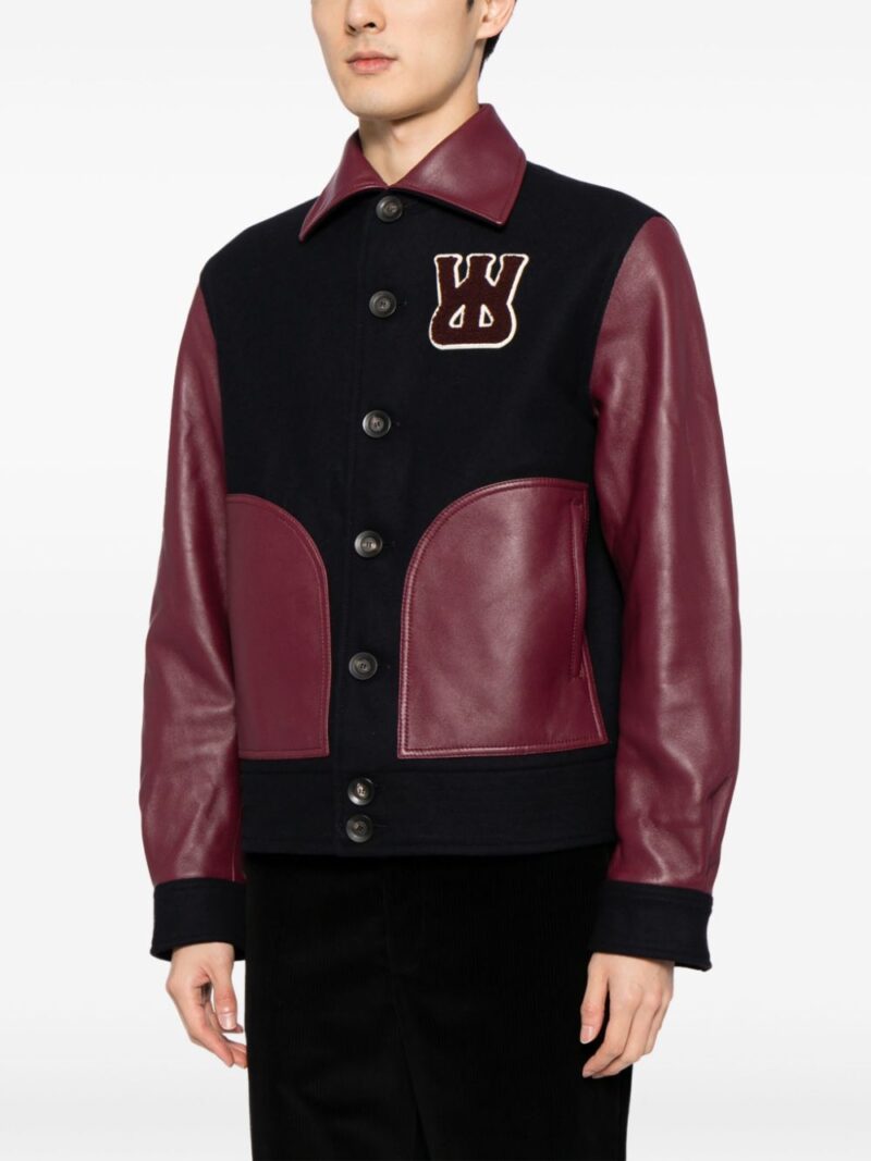 Wales Bonner logo-appliqué varsity jacket