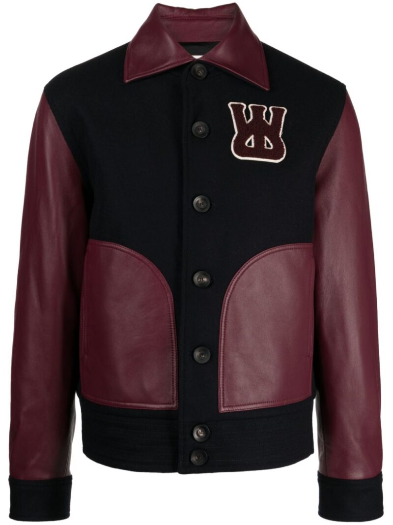 Wales Bonner  logo-appliqué varsity jacket