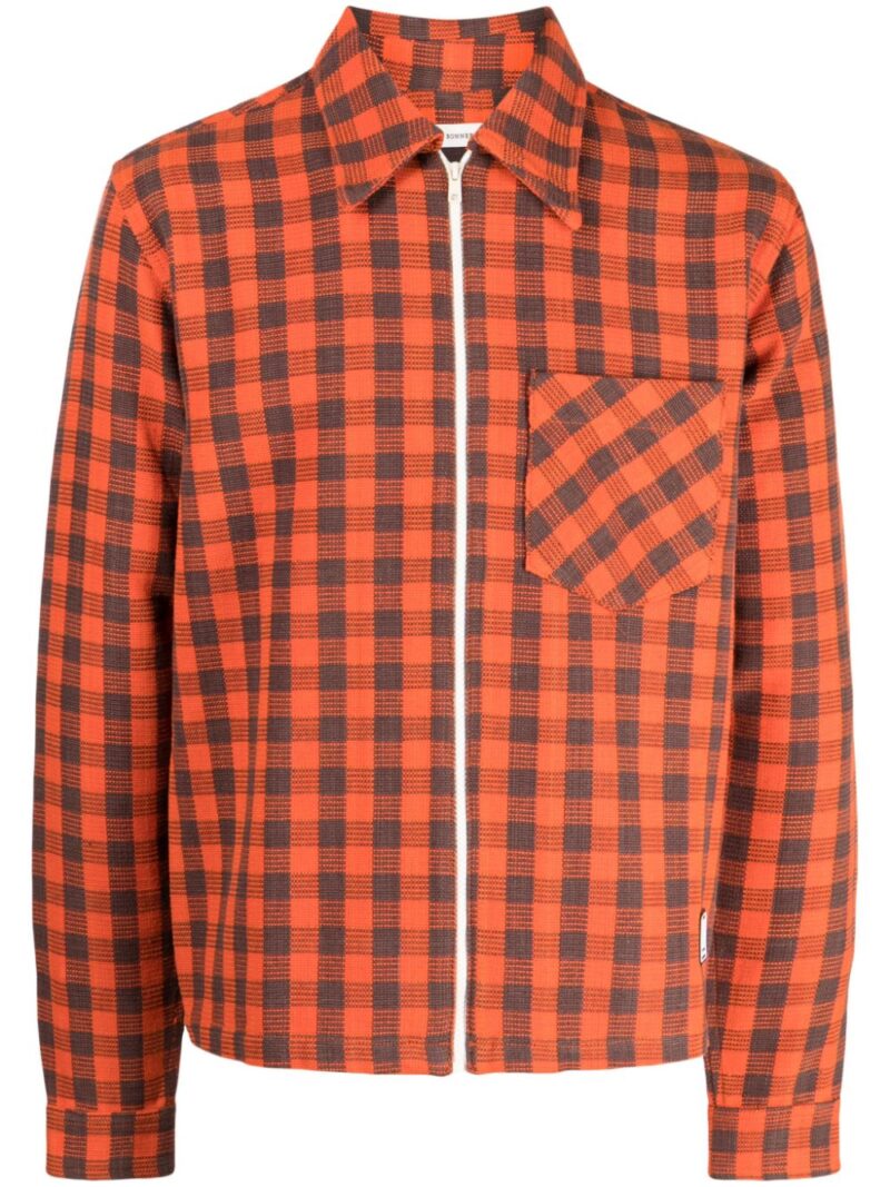 Wales Bonner  check-pattern organic-cotton jakcet