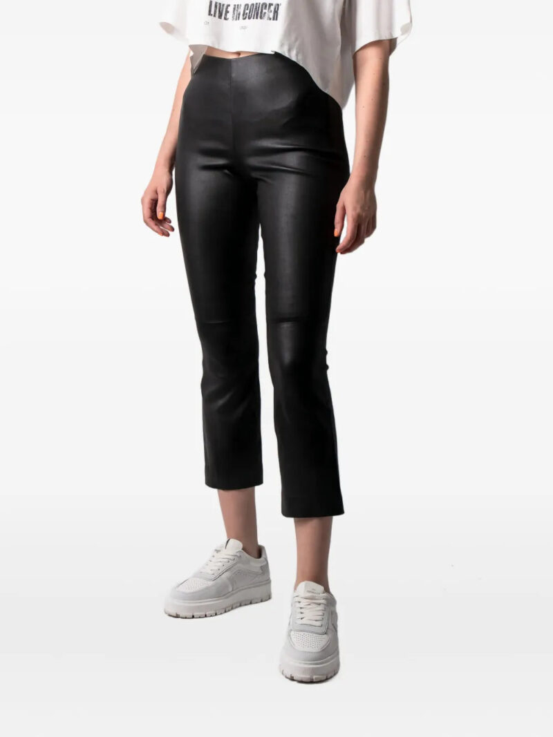 Vince  leather flared trousers