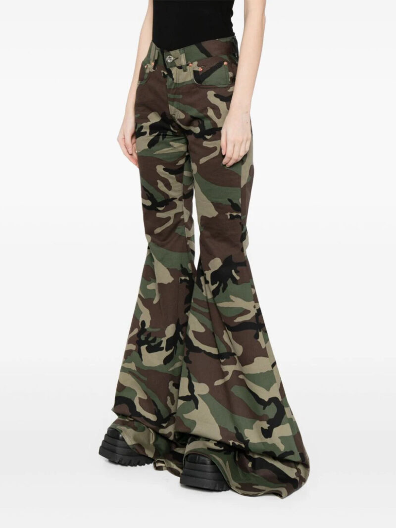VETEMENTS  camouflage-print flared trousers
